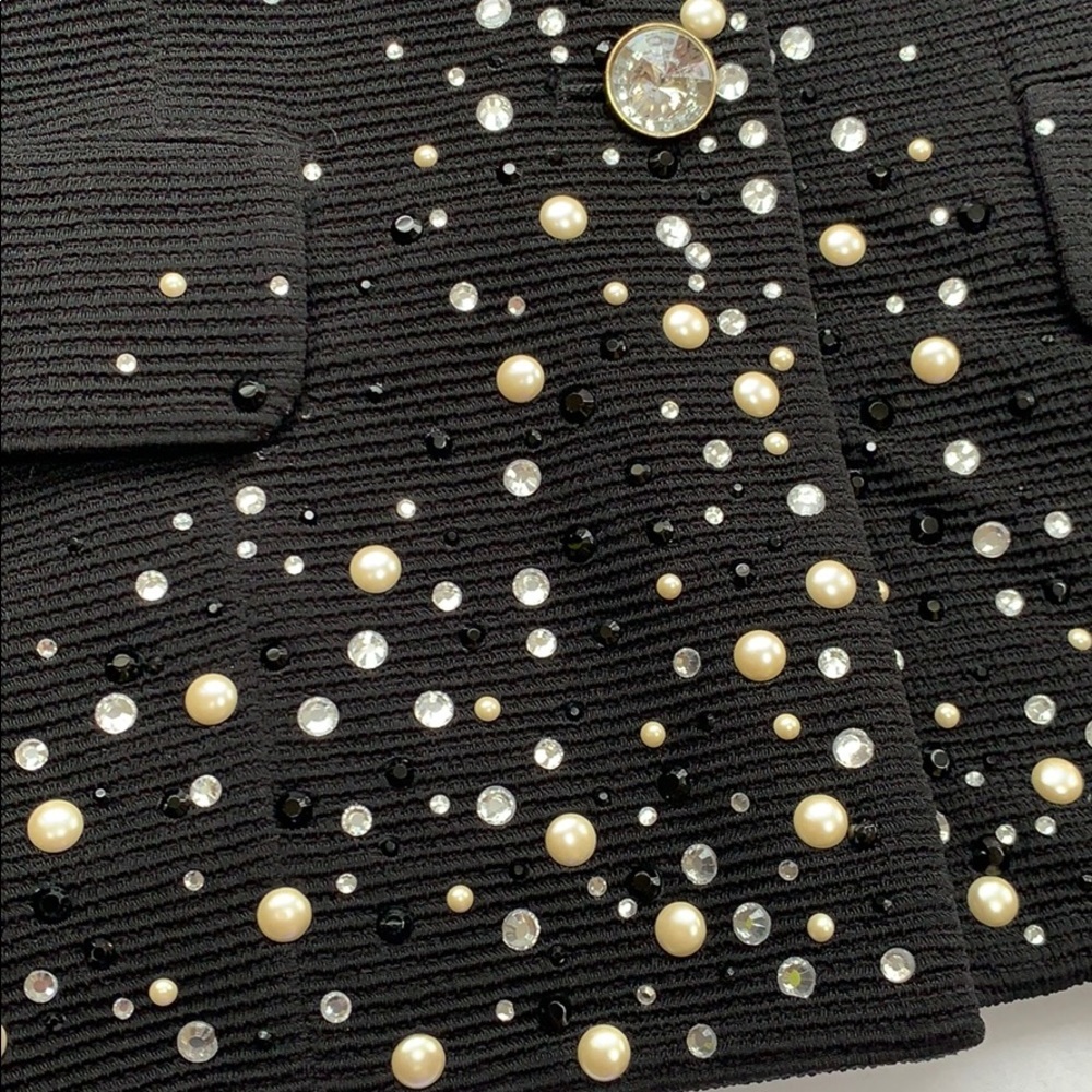 Joan Rivers Black bejeweled Blazer Sz. Small - Picture 2 of 7